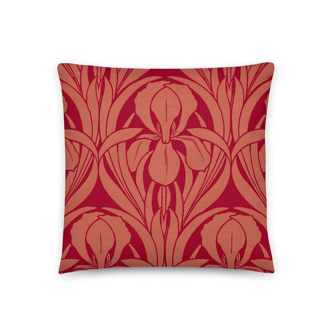 cgk.ink classic Fleur de lis en rouge Pillow Fleur de lis en rouge Pillow BED & BATH cgk.ink