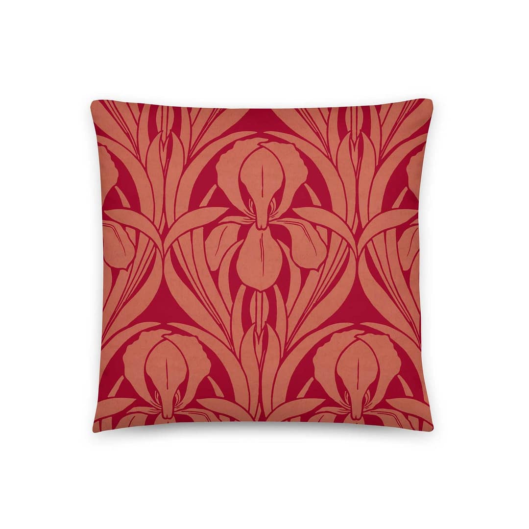 cgk.ink classic Fleur de lis en rouge Pillow Fleur de lis en rouge Pillow BED & BATH cgk.ink