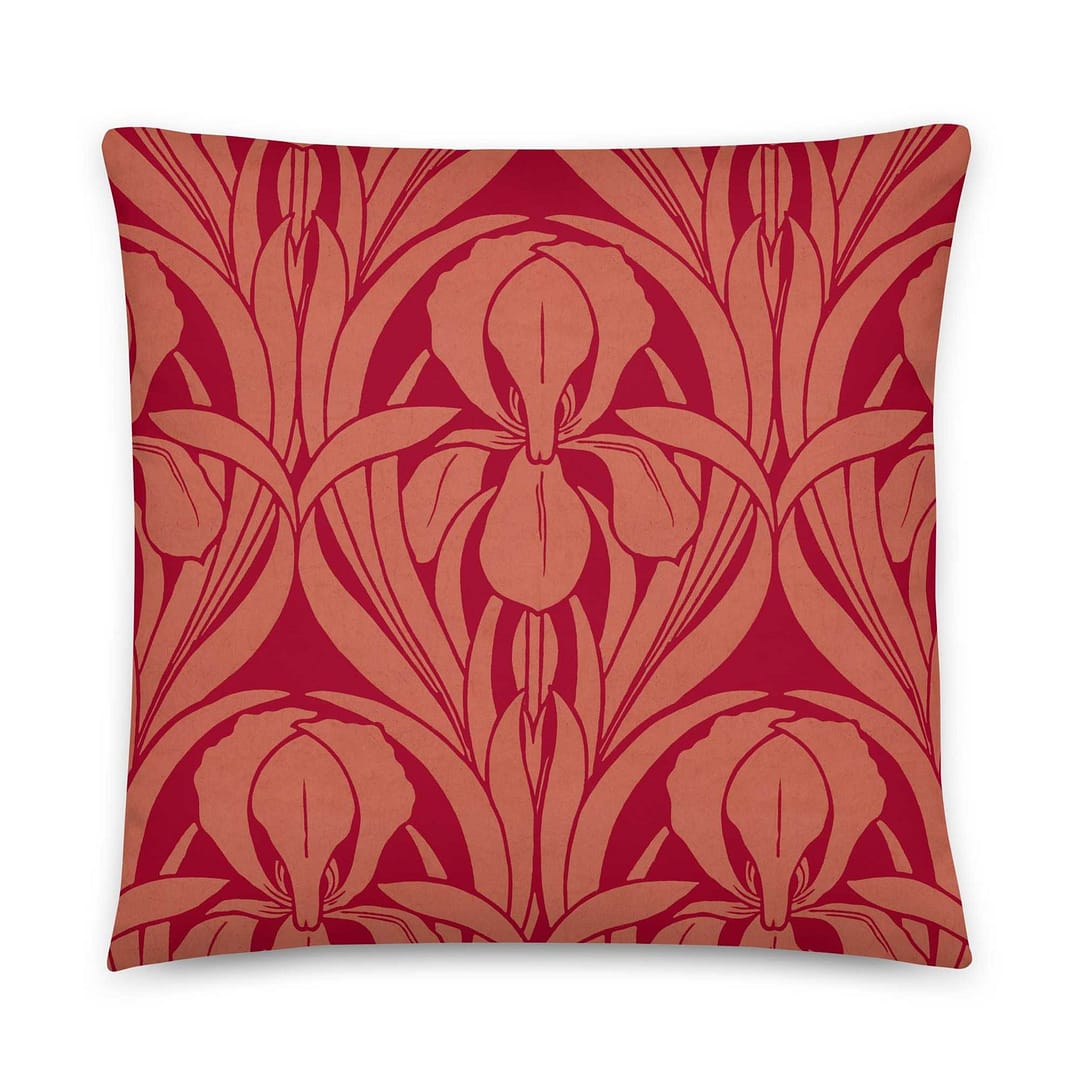 cgk.ink classic Fleur de lis en rouge Pillow Fleur de lis en rouge Pillow BED & BATH cgk.ink