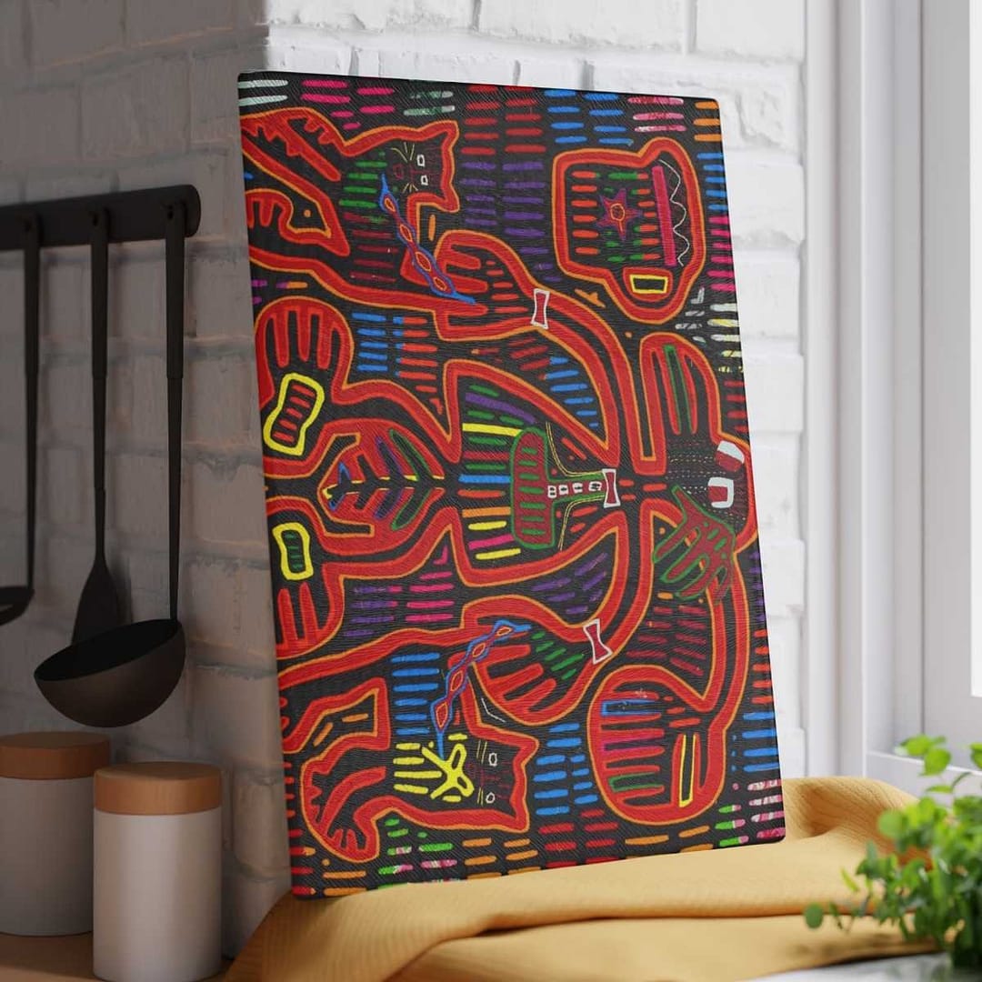 cgk.ink colorful Mola Glass Cutting Board Mola Glass Cutting Board HOME cgk.ink