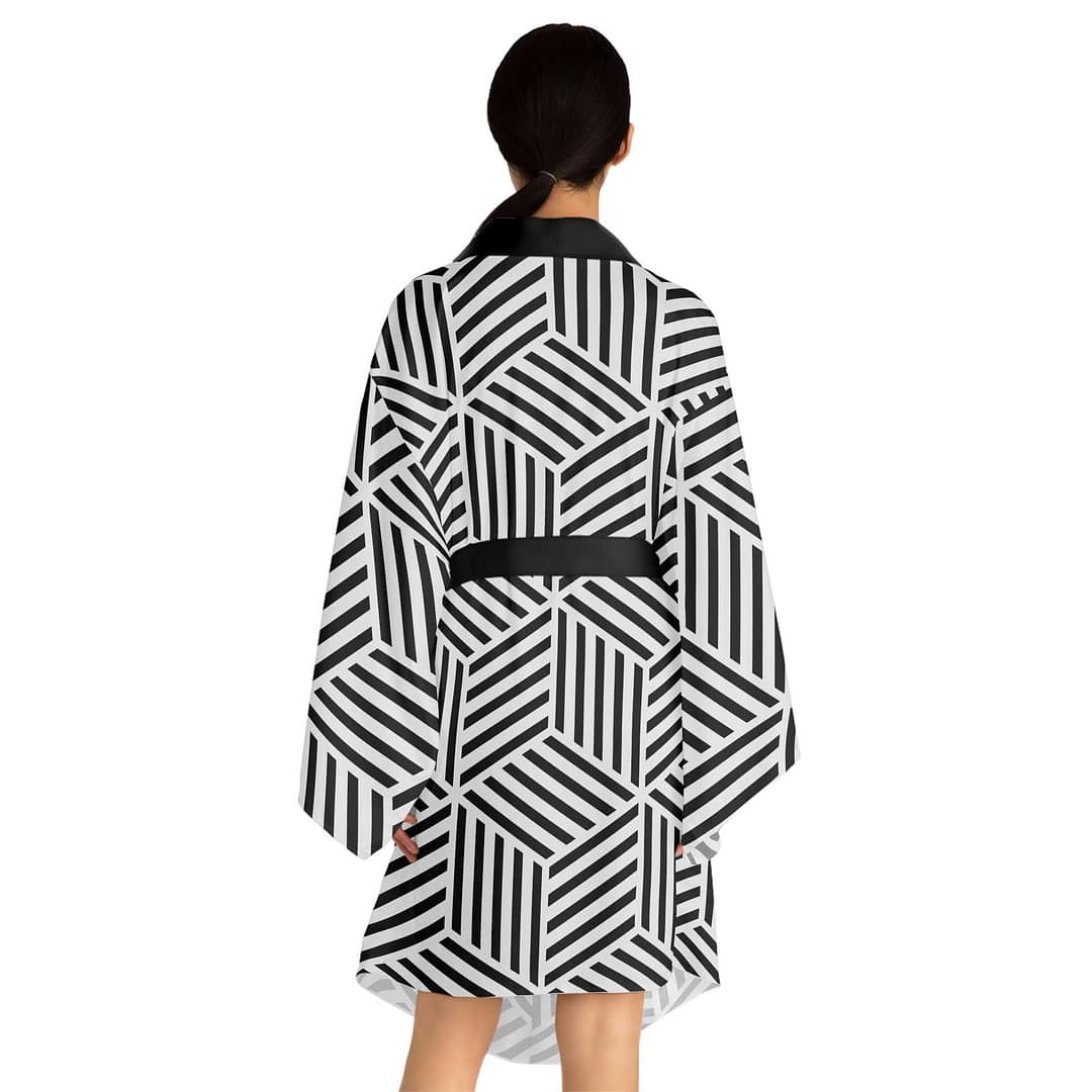 cgk.ink abstract Ligne Long Sleeve Kimono Robe Ligne Long Sleeve Kimono Robe KIMONOS & JACKETS cgk.ink