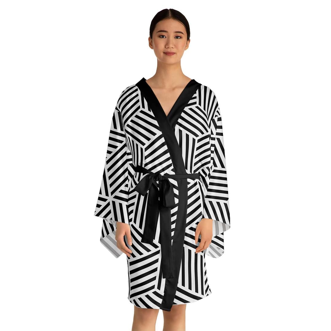 cgk.ink abstract Ligne Long Sleeve Kimono Robe Ligne Long Sleeve Kimono Robe KIMONOS & JACKETS cgk.ink