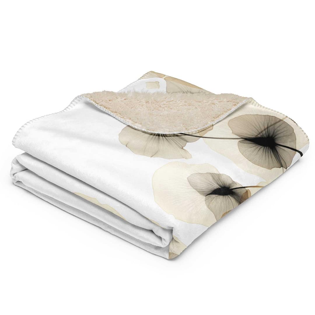 cgk.ink comfortable Open Poppy Sherpa Blanket Open Poppy Sherpa Blanket BLANKETS & COVERS cgk.ink