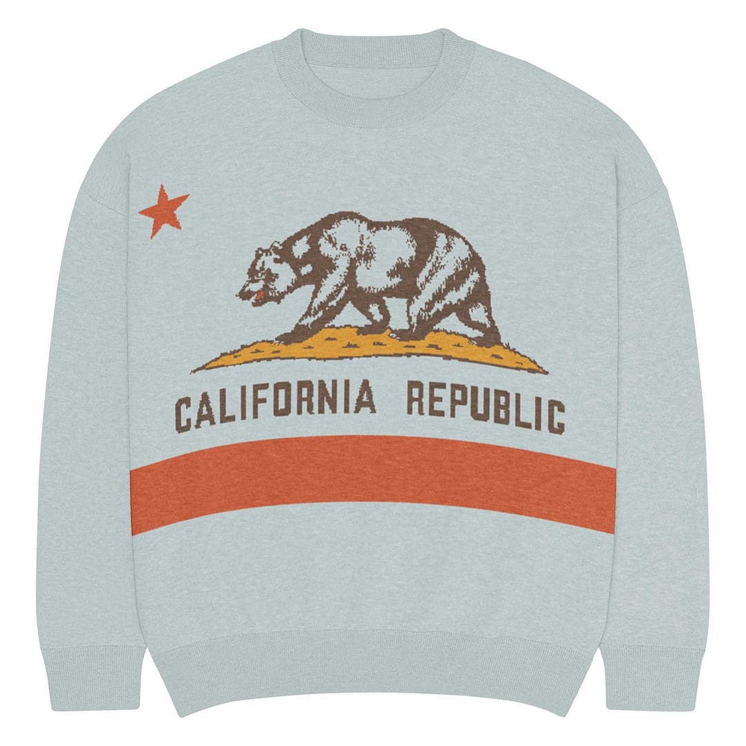 cgk.ink California California Republic Relaxed Knitted Crew Neck Sweater California Republic Relaxed Knitted Crew Neck Sweater JACKETS cgk.ink