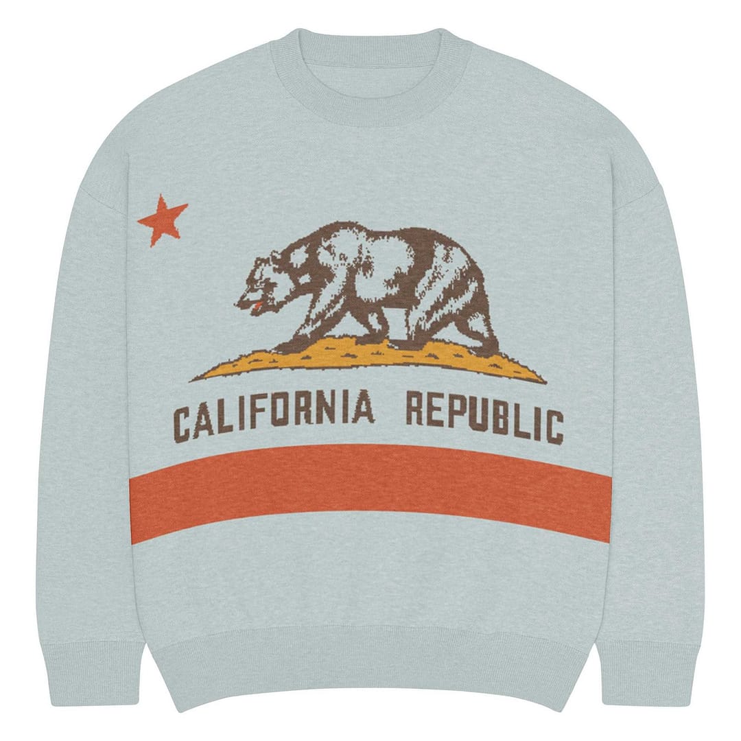 cgk.ink California California Republic Relaxed Knitted Crew Neck Sweater California Republic Relaxed Knitted Crew Neck Sweater JACKETS cgk.ink
