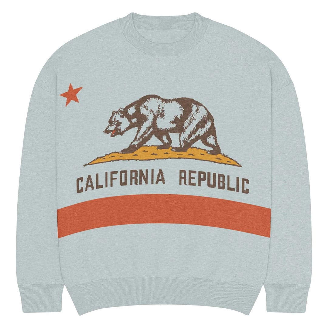 cgk.ink California California Republic Relaxed Knitted Crew Neck Sweater California Republic Relaxed Knitted Crew Neck Sweater JACKETS cgk.ink