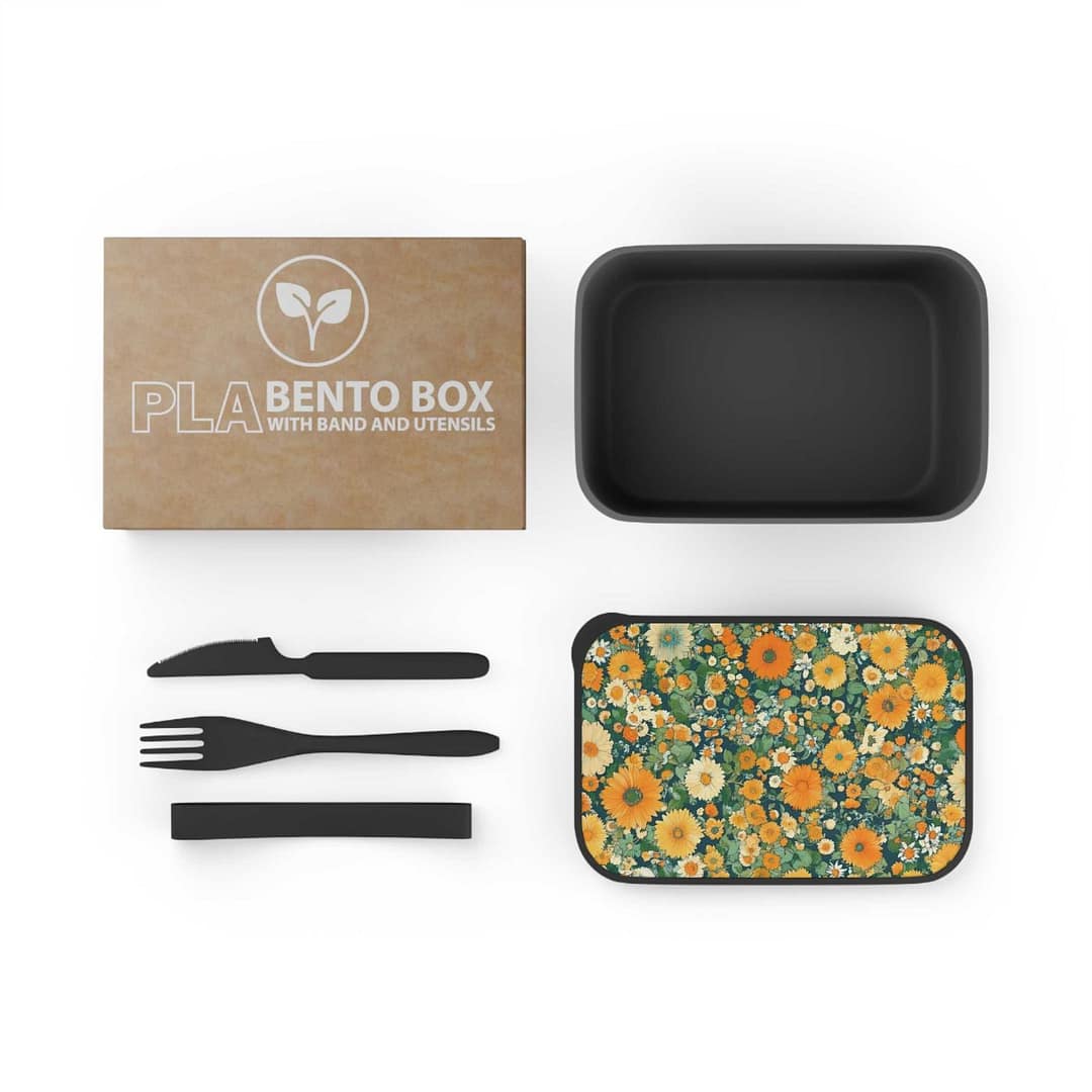 cgk.ink everyday Autumn Garden Bento Box with Utensils Autumn Garden Bento Box with Utensils KITCHEN cgk.ink