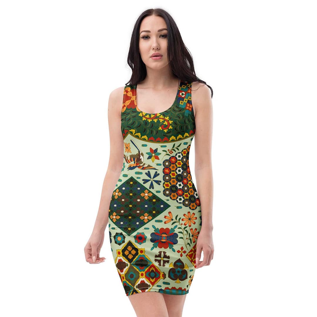cgk.ink colorful Racinet: Japonais Bodycon Dress Racinet: Japonais Bodycon Dress Albert Racinet cgk.ink