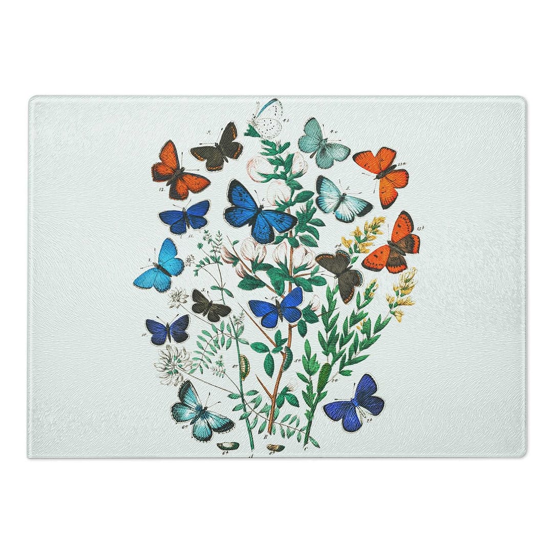 cgk.ink colorful Flutterby Glass Cutting Board Flutterby Glass Cutting Board HOME cgk.ink