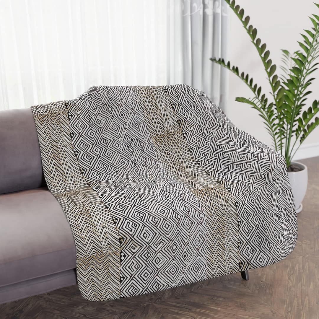 cgk.ink Africa Amani Geometric Design Sherpa Blanket Amani Geometric Design Sherpa Blanket BED & BATH cgk.ink