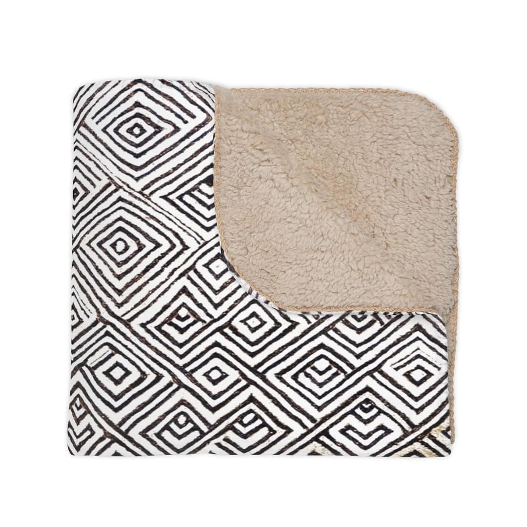 cgk.ink Africa Amani Geometric Design Sherpa Blanket Amani Geometric Design Sherpa Blanket BED & BATH cgk.ink