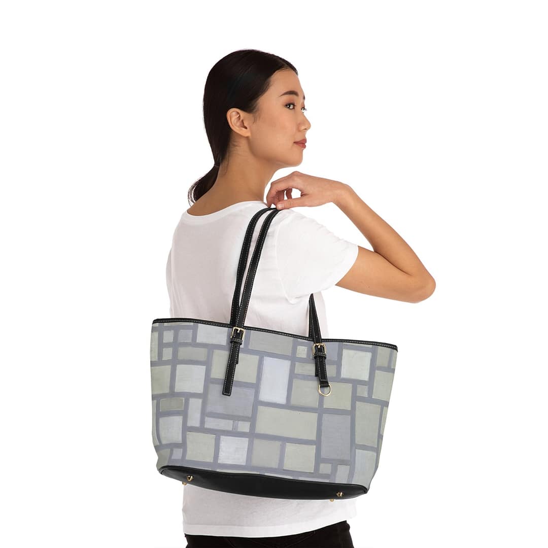 cgk.ink abstract Piet Mondrian: Composition with Grid 7 Leather Tote Bag Piet Mondrian: Composition with Grid 7 Leather Tote Bag ACCESSORIES & GIFTS cgk.ink