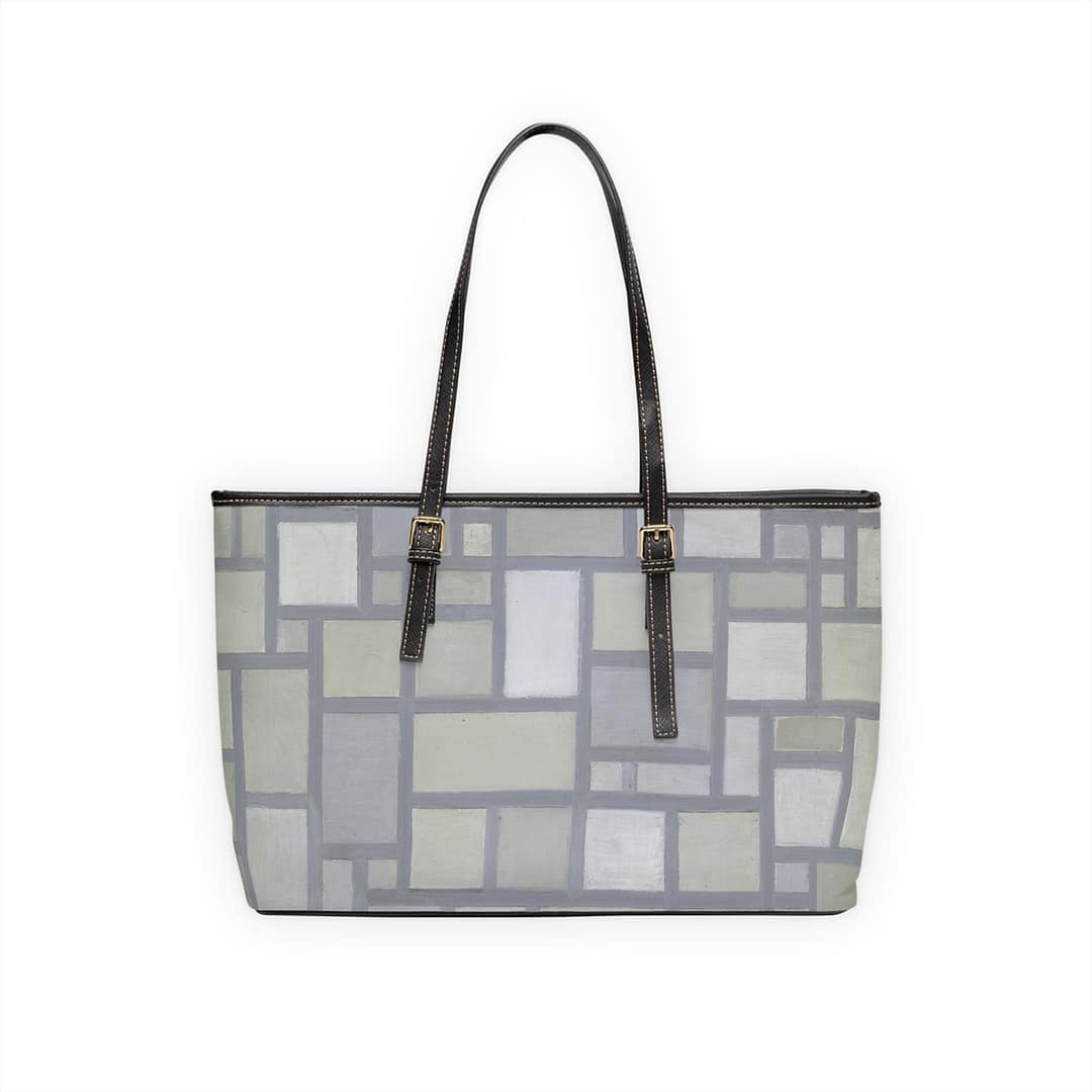 cgk.ink abstract Piet Mondrian: Composition with Grid 7 Leather Tote Bag Piet Mondrian: Composition with Grid 7 Leather Tote Bag ACCESSORIES & GIFTS cgk.ink