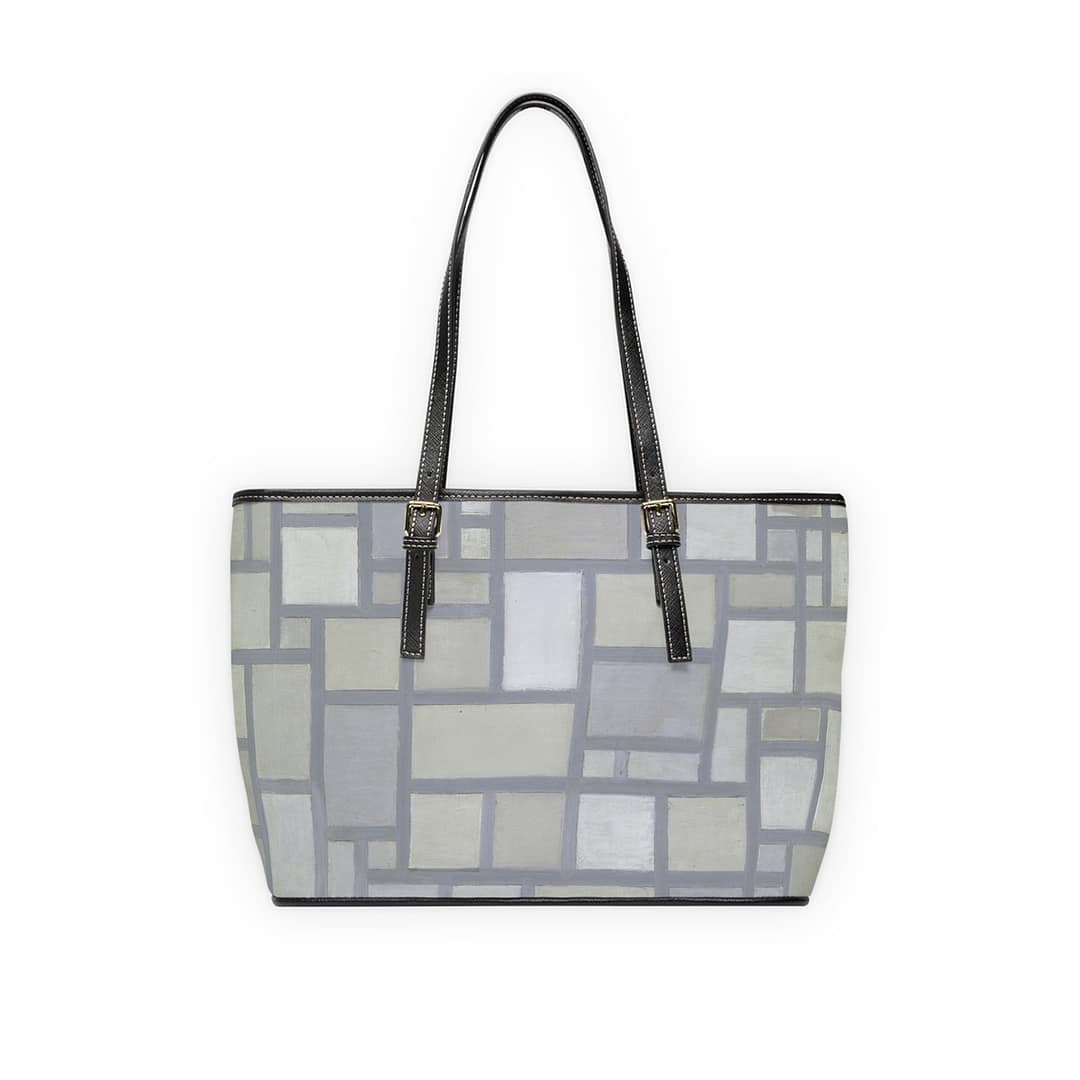 cgk.ink abstract Piet Mondrian: Composition with Grid 7 Leather Tote Bag Piet Mondrian: Composition with Grid 7 Leather Tote Bag ACCESSORIES & GIFTS cgk.ink