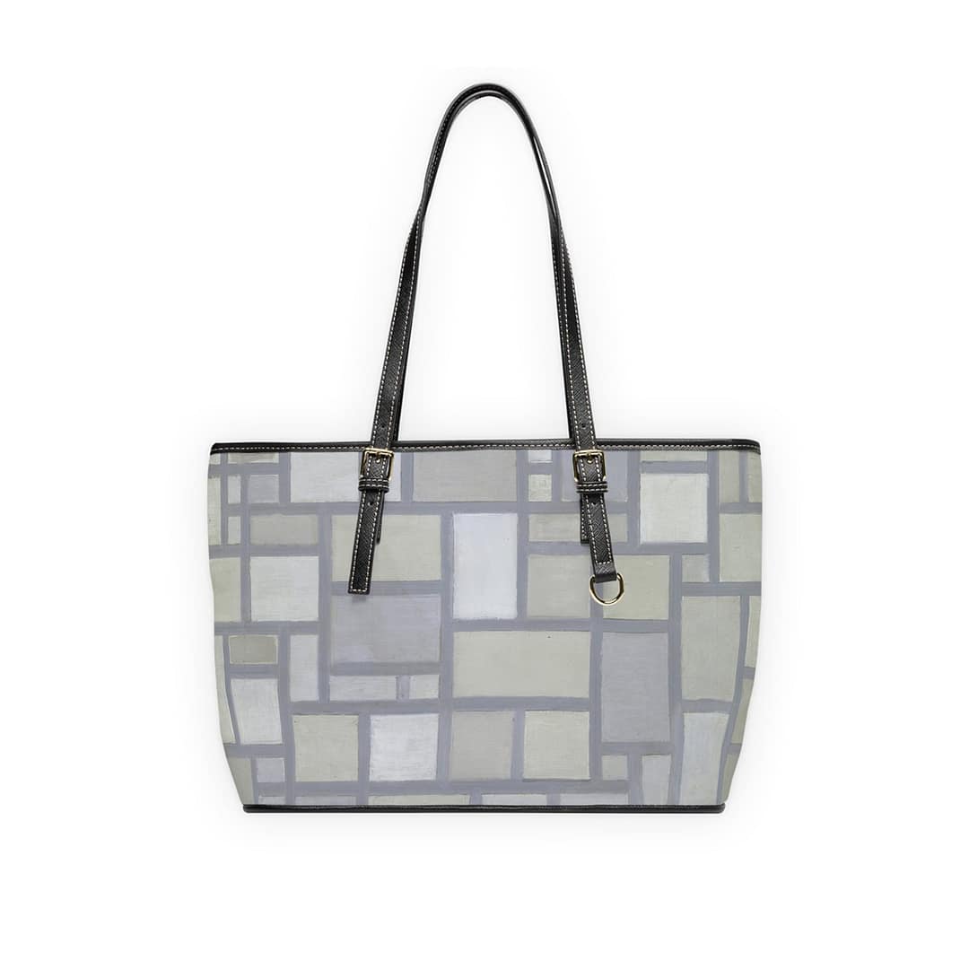 cgk.ink abstract Piet Mondrian: Composition with Grid 7 Leather Tote Bag Piet Mondrian: Composition with Grid 7 Leather Tote Bag ACCESSORIES & GIFTS cgk.ink