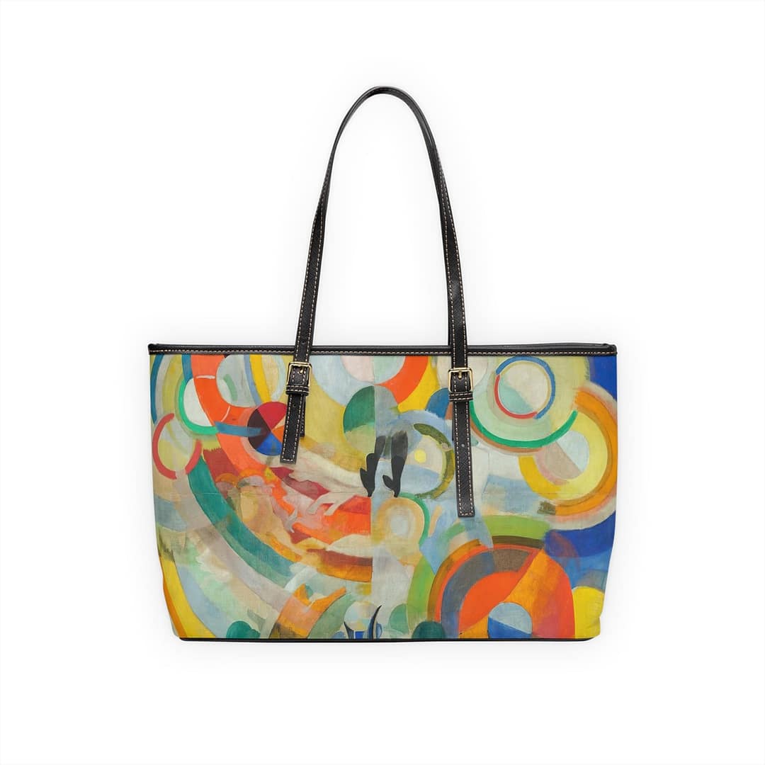 cgk.ink abstract Delaunay: Portuguese Woman Leather Tote Bag Delaunay: Portuguese Woman Leather Tote Bag inspired by FINE ART cgk.ink