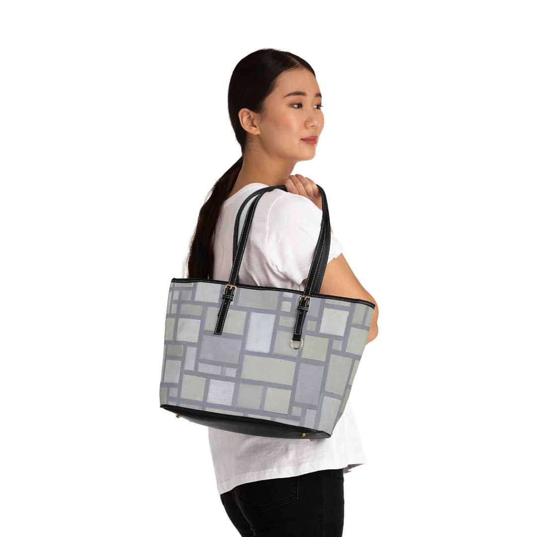 cgk.ink abstract Piet Mondrian: Composition with Grid 7 Leather Tote Bag Piet Mondrian: Composition with Grid 7 Leather Tote Bag ACCESSORIES & GIFTS cgk.ink