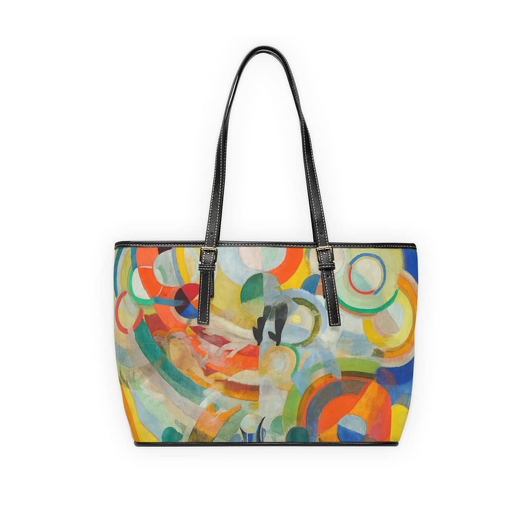 cgk.ink abstract Delaunay: Portuguese Woman Leather Tote Bag Delaunay: Portuguese Woman Leather Tote Bag inspired by FINE ART cgk.ink