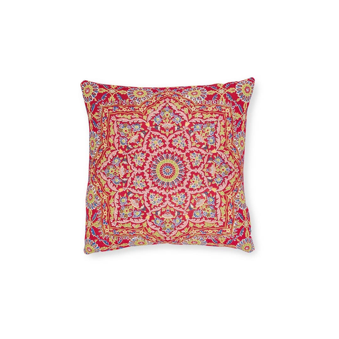 cgk.ink casual Indian Embroidery on Crimson Silk, Matthew Digby Wyatt (1851-1853) Square Pillow Indian Embroidery on Crimson Silk, Matthew Digby Wyatt (1851-1853) Square Pillow BED & BATH cgk.ink
