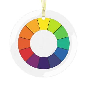 cgk.ink celebratory Color Wheel Glass Ornament Color Wheel Glass Ornament DÉCOR cgk.ink