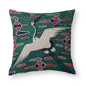 cgk.ink green Soaring Crane Decorative Pillowcase Soaring Crane Decorative Pillowcase CHINA cgk.ink