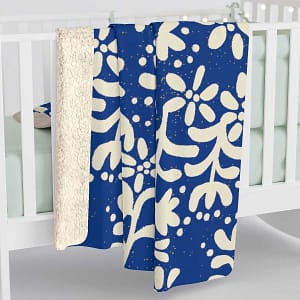 cgk.ink calm Blue Vines Sherpa Fleece Blanket Blue Vines Sherpa Fleece Blanket BED & BATH cgk.ink