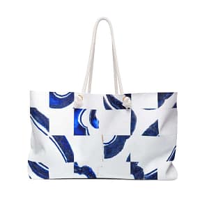 cgk.ink blue Fractured Delft Weekender Bag Fractured Delft Weekender Bag ACCESSORIES & GIFTS cgk.ink