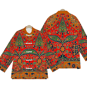 cgk.ink Chinese Coral Dragon Tang Suit Long-Sleeved Classic Jacket Coral Dragon Tang Suit Long-Sleeved Classic Jacket CHINA cgk.ink