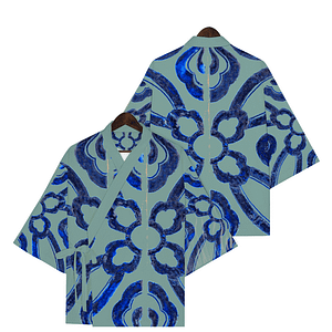 cgk.ink blue Cobalt Daisy Japanese-Style Kimono Cobalt Daisy Japanese-Style Kimono JAPAN cgk.ink